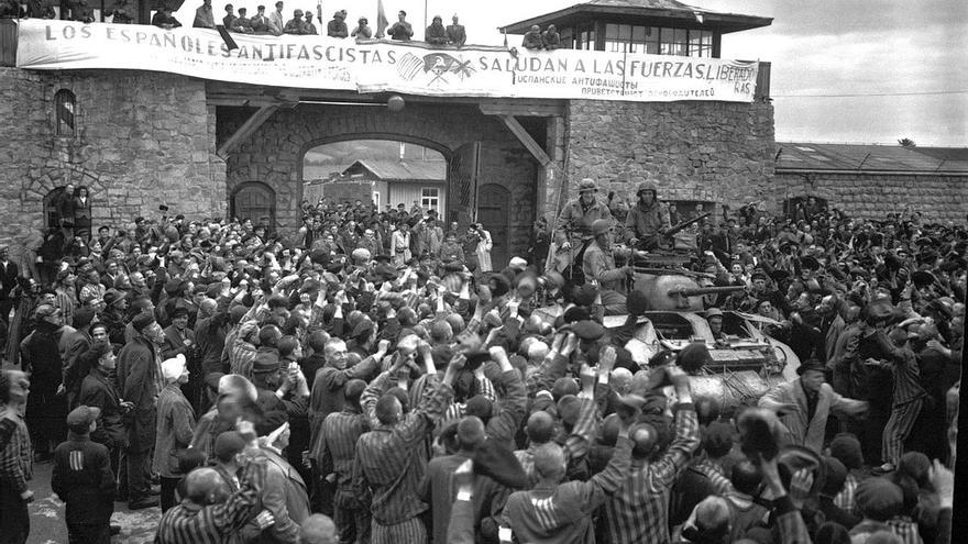 Resultado de imagen de pancarta mauthausen