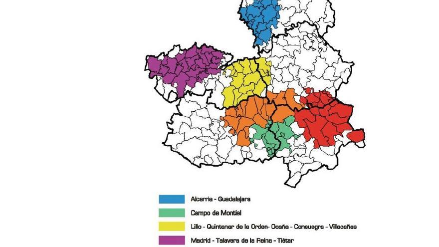 Mapa de zonas vulnerables por nitratos en Castilla-La Mancha