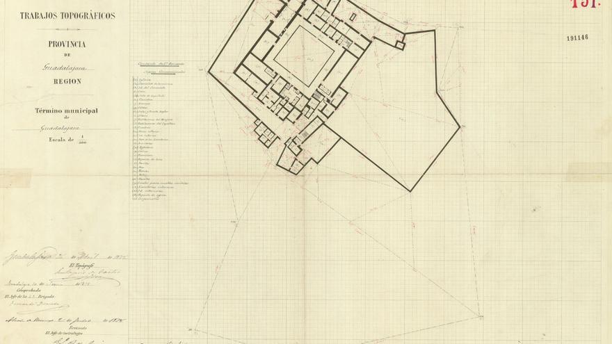 Plano del convento de San Bernardo (Bernardas) utilizado como Campo de Concentración en 1939