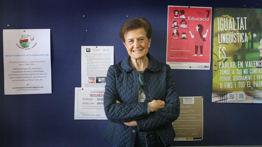 Adela Cortina, en la facultad de Filosofía de la Universidad de Valencia, donde es catedrática emérita