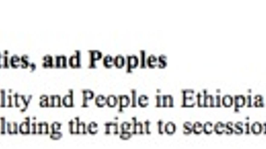 Artículo 39 de la constitución de Etiopía.