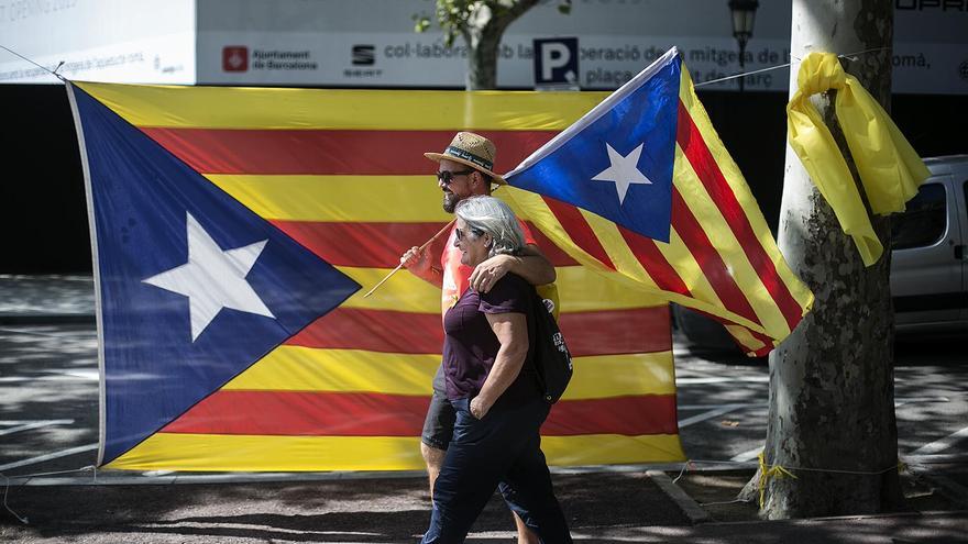 Barcelona se llena de esteladas para la manifestación de la Diada