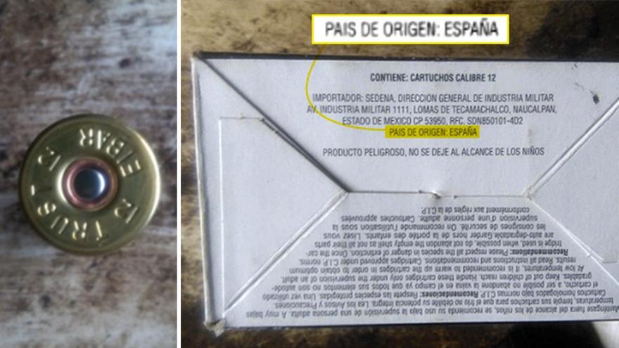 Cartuchos españoles importados vía México, en una imagen enviada por el militar en el exilio Roberto Samcam.