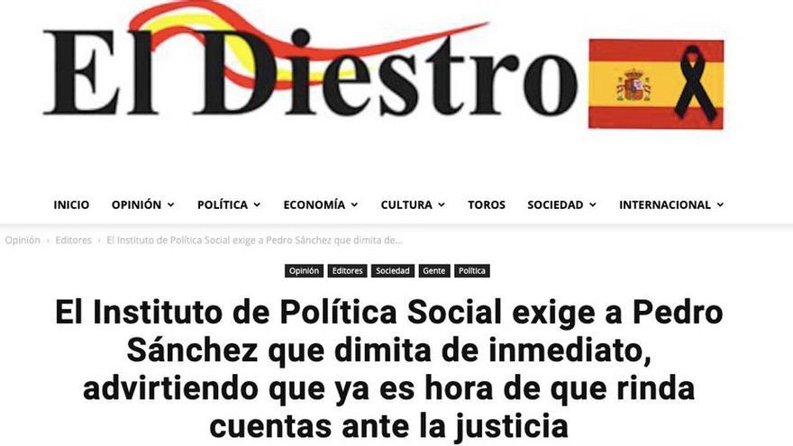 Contenido de 'El Diestro' que pide Europa "cese" al Gobierno de España. 