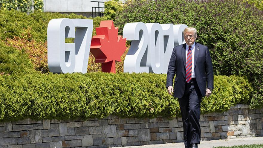 Donald Trump en la cumbre del G7 celebrada la semana pasada en Canadá.