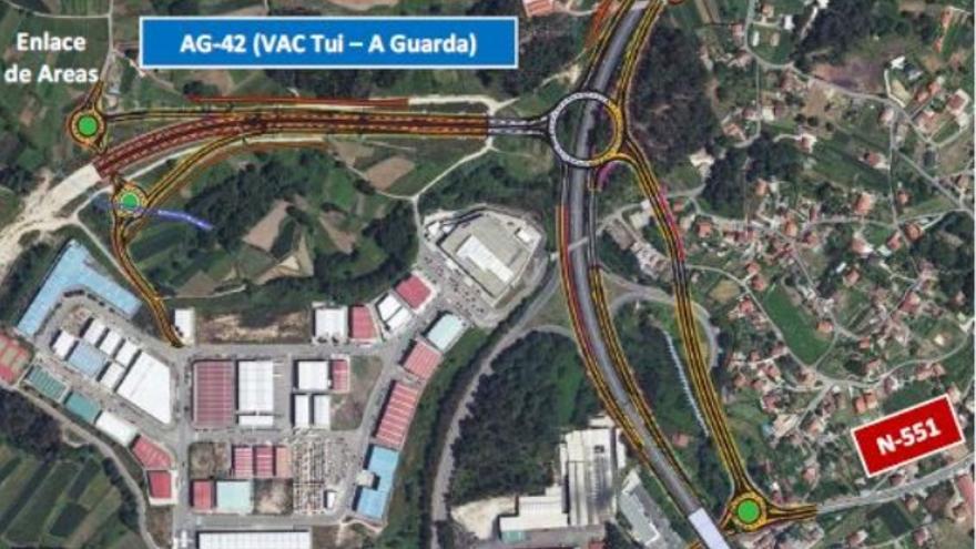 Enlaces autorizados el pasado jueves por la Xunta por 21 millones de euros entre el corredor del Baixo Miño y la A-55