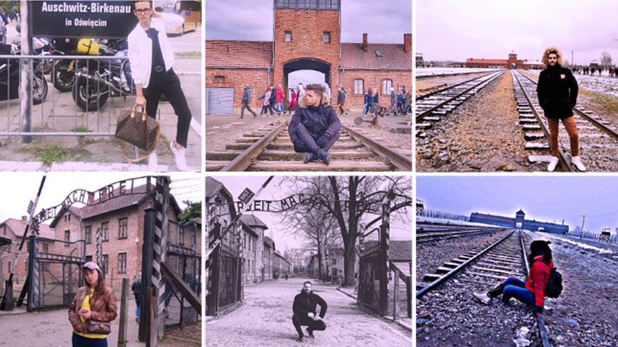 Fotos de usuarios de Instagram a las puertas del campo de concentración de Aushwitz