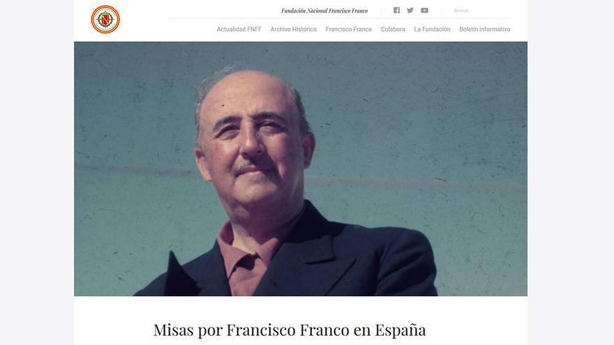 La Fundación Franco publicita las misas "por el alma del Generalísimo".
