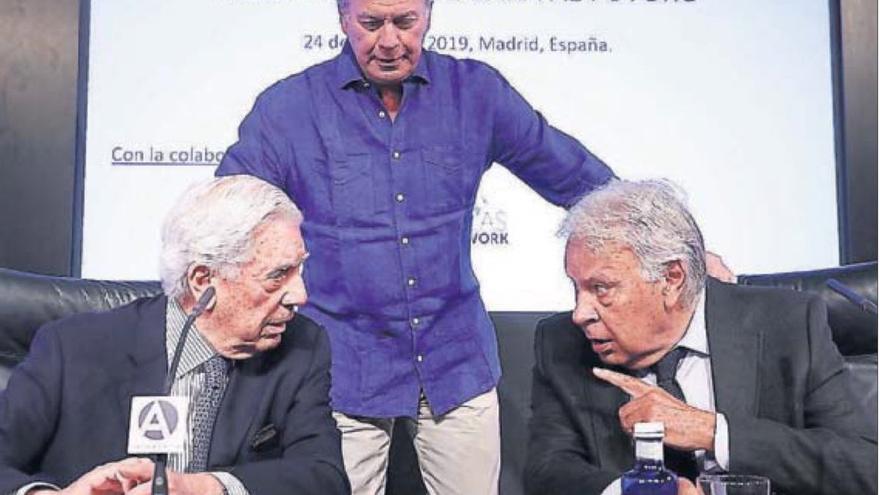 Gonzalez, Vargas Llosa y Bertín Osborne