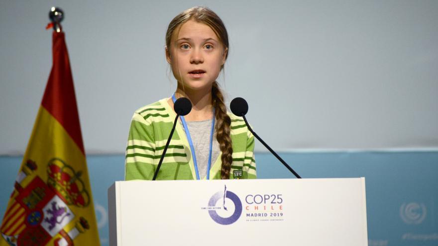 Greta Thunberg durante la COP25