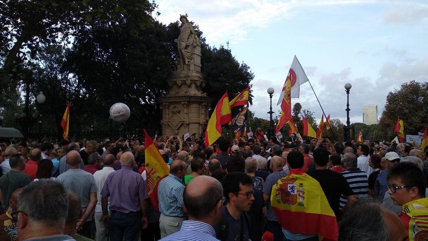 Manifestación de Ciudadanos en el Parque de la Ciutadella
