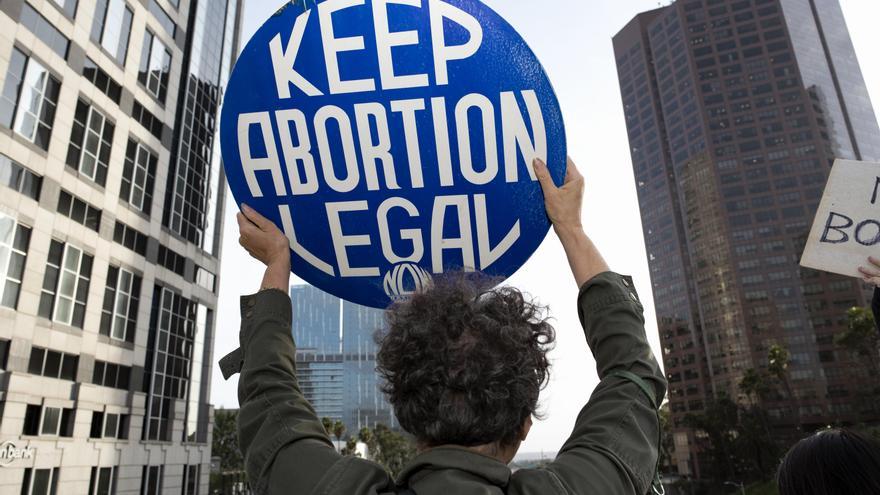 ManifestaciÃ³n a favor del aborto celebrada este martes en Los Ãngeles.