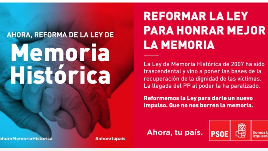 El PSOE propone reformar la ley de Memoria Histórica.