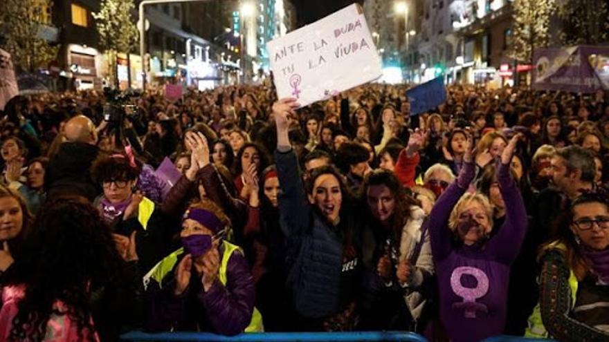 Participantes en la manifestación del 8M de Madrid. EFE