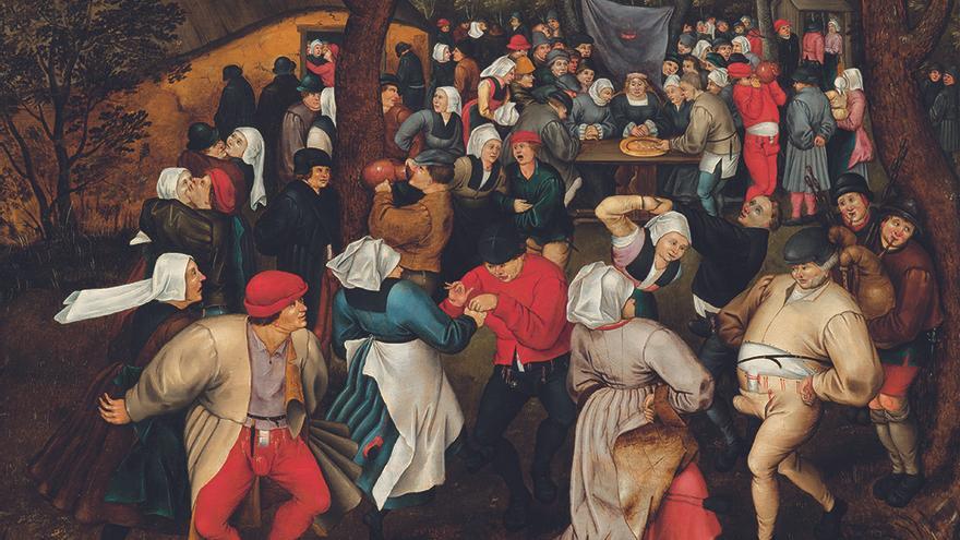 Baile nupcial al aire libre, Pieter Brueghel el joven (1610) cortesÃ­a GalerÃ­a Elvira GonzÃ¡lez