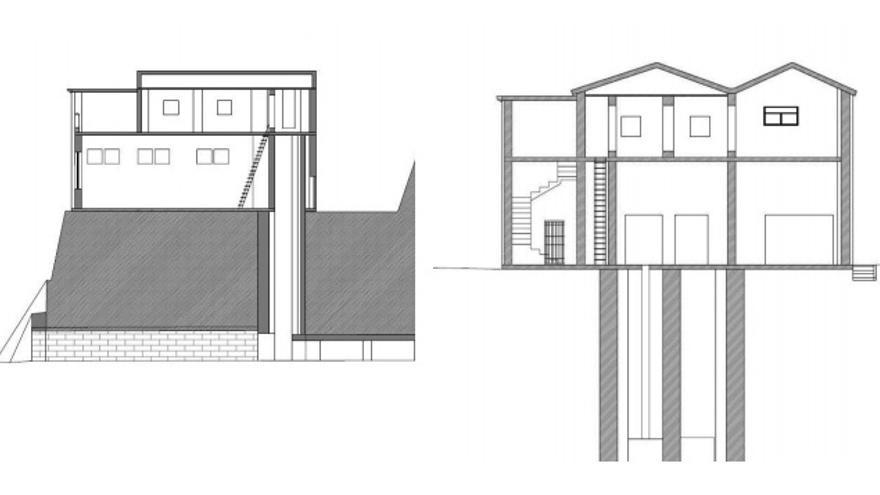 Planos de la Mina Canta elaborados por el arquitecto municipal de la Vajol