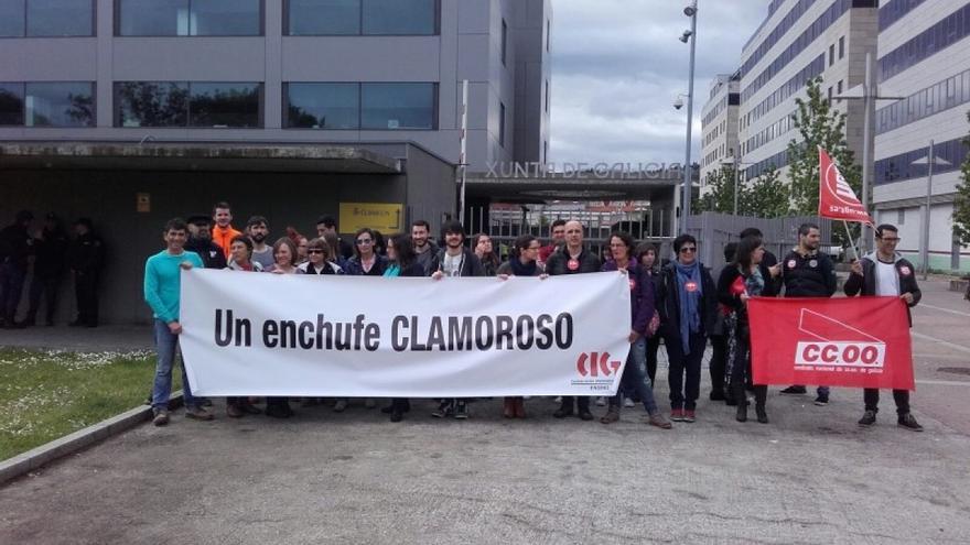 Protesta contra el caso de nepotismo con la cuñada de laa secretaria de Igualdad de la Xunta 