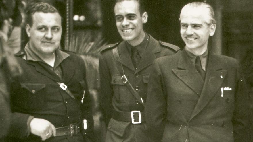 Ramón Serrano Suñer (derecha), artífice de la deportación de españoles a los campos de concentración nazis