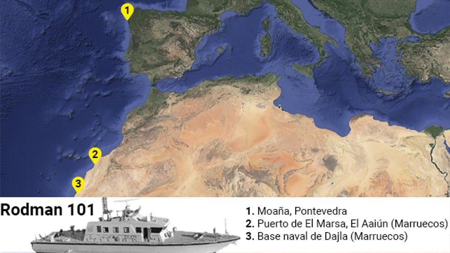 Los barcos han sido localizados primero en la planta de Rodman en Galicia y posteriormente en los puertos del Sáhara Ocidental.