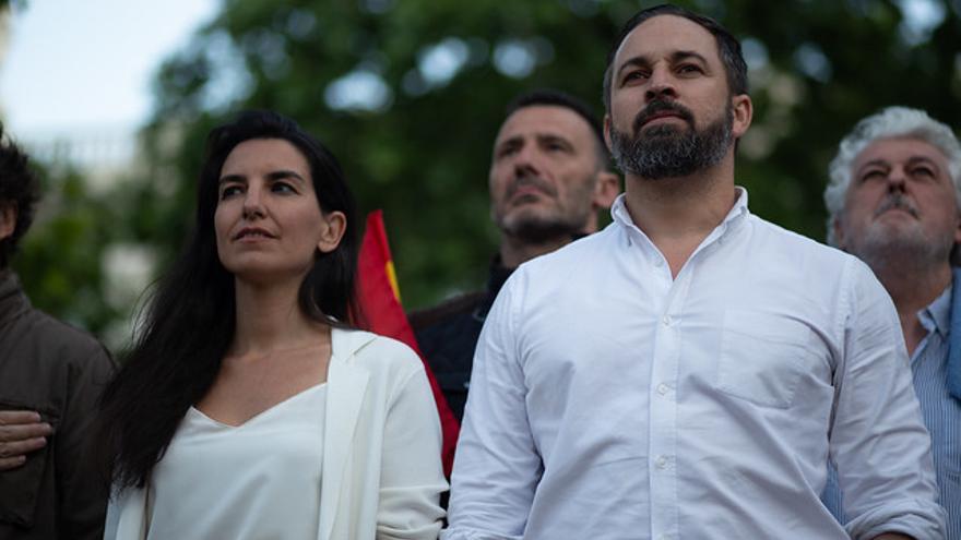 Santiago Abascal y Rocío Monasterio en el cierre de campaña en Madrid 