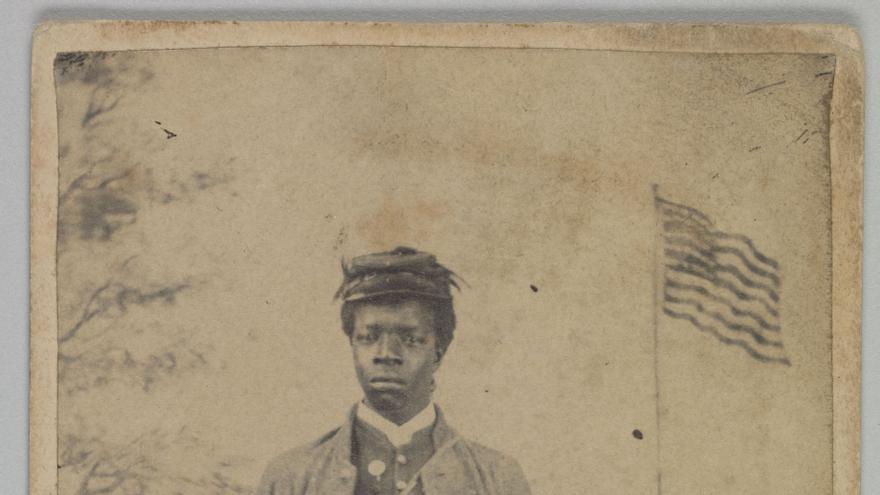 Soldado afroamericano durante la Guerra Civil