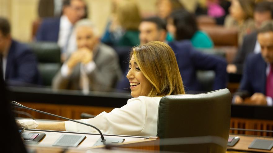 Susana Díaz durante la sesión constitutiva del Parlamento andaluz de la XI legislatura