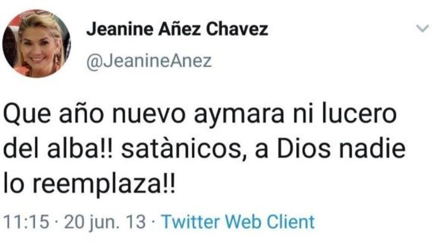 Tuit de Jeanine Áñez