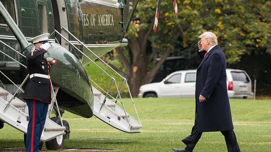 El presidente de Estados Unidos, Donald Trump, a punto de salir de la Casa Blanca el pasado 2 de noviembre.