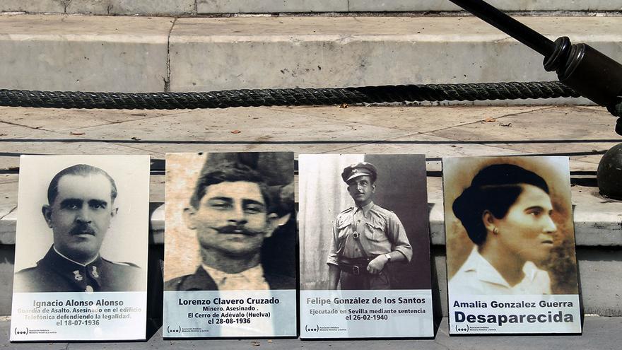 Victimas del franquismo en la Plaza de la Gavidia (Sevilla). | JUAN MIGUEL BAQUERO
