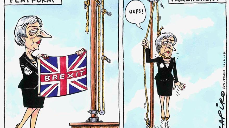 Resultado de imagen para Caricatura de Theresa May