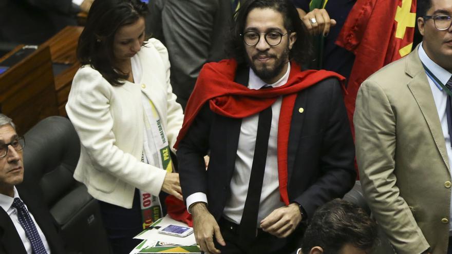 Wyllys tras votar no al proceso de impeachment contra la expresidenta Dilma Rousseff en abril de 2016.