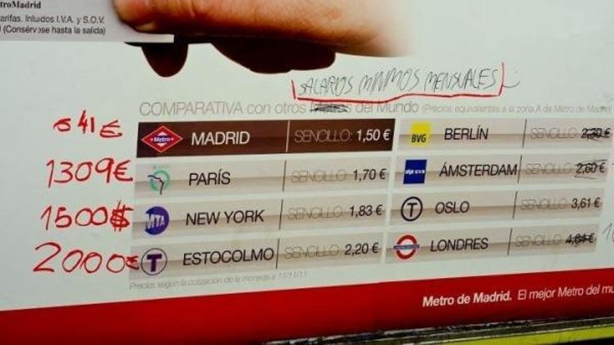 Más por menos, la campaña de Metro de Madrid en 2012