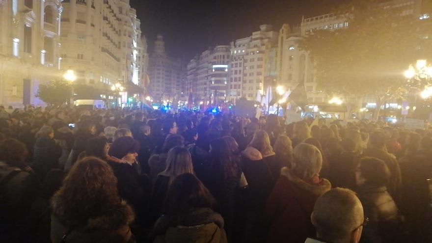 Concentración contra Vox en Valencia.