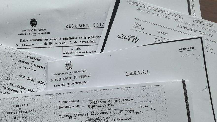 Algunos de los documentos oficiales que permanecen en la Fundación Francisco Franco
