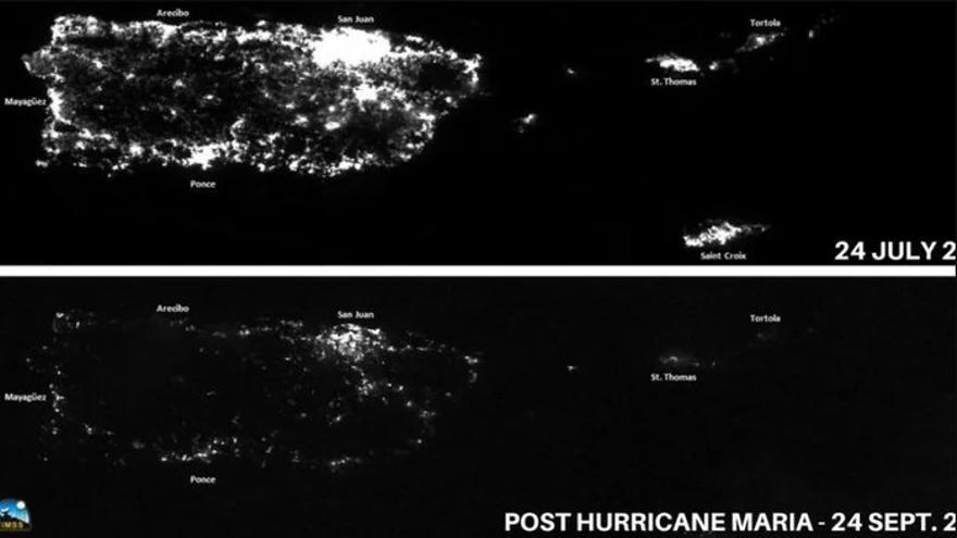 La red eléctrica de Puerto Rico, antes y después del huracán María