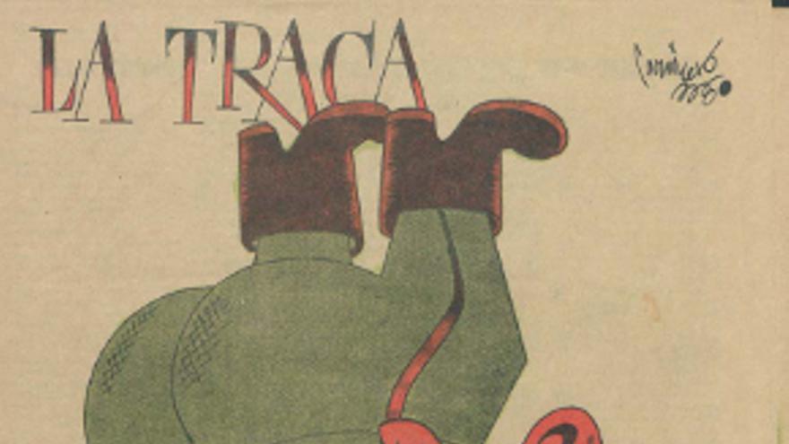 El general Franco en la portada del número 1.227 de 'La Traca' publicado en 1938.