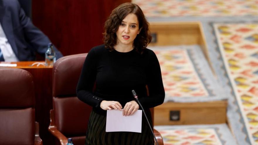 La presidenta Díaz Ayuso en la Asamblea de Masdrid