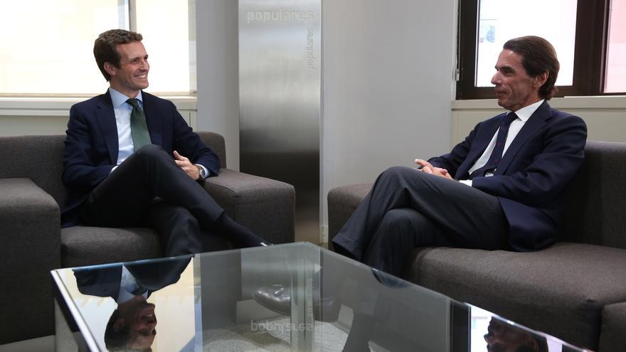 Casado y Aznar hablan de Cataluña y los "retos y desafíos" que afronta España en un encuentro de casi dos horas