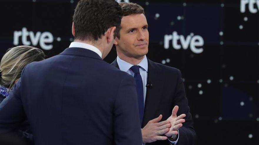 Casado se presenta como "única alternativa" a Sánchez en el debate de RTVE