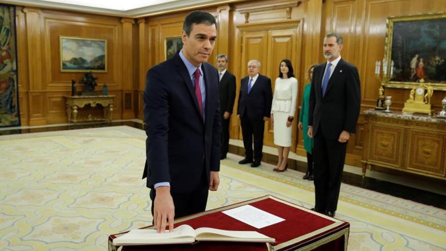 Sánchez promete por segunda vez ante el rey el cargo de jefe del Gobierno