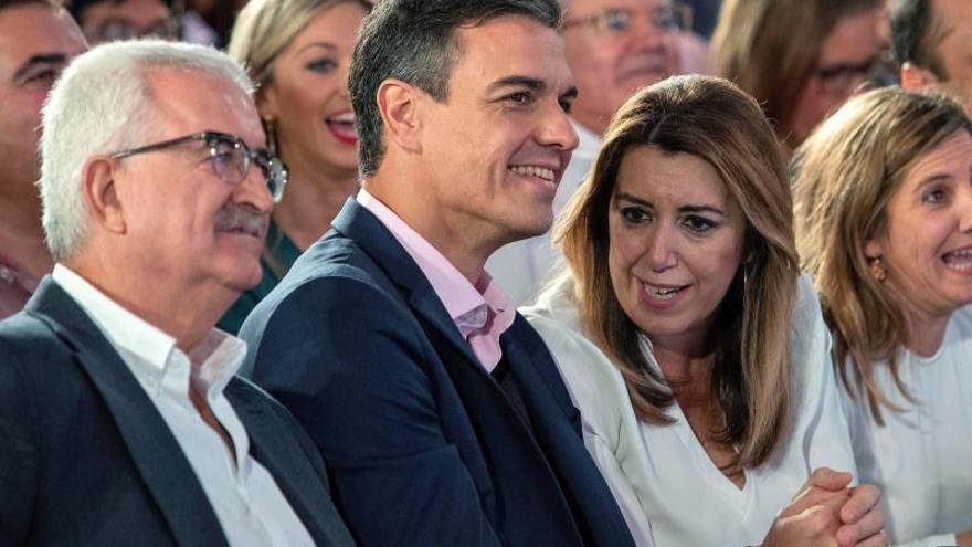 Sánchez respalda a Díaz en el que podría ser su único mitin de campaña