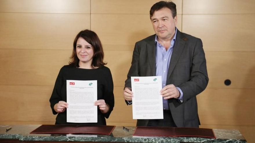 Teruel Existe arranca al PSOE el compromiso de paralizar el cierre de taquillas de Renfe en estaciones de poca afluencia