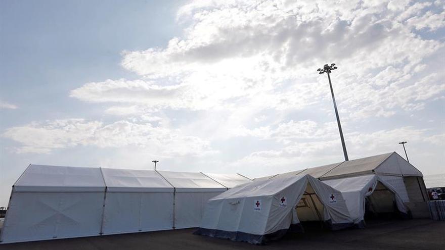 La Cruz Roja instala un albergue con capacidad para 350 personas