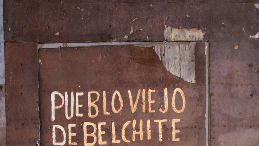 El cartel más famoso de Belchite. Luis Villa del Campo